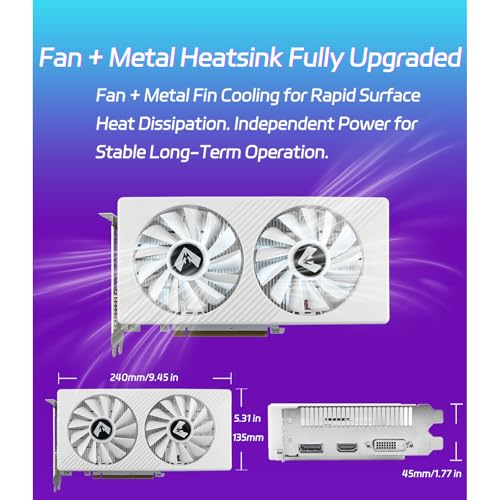 Image of MOUGOL AMD Radeon RX 580 Gaming Graphics Card, 8GB GDDR5 2048SP 256-Bit, Dual Fan Cooling, DP /HDMI /DVI Video Output, PCI Express X16 3.0, Computer GPU Support Windows 11 /10 /7 Desktop PC