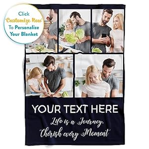 Ships Next Day, Custom Blanket with Picture and Text - Printed in USA, Personalized Photo Blanket with Text (Fleece 50x60) Ships Next Day Custom Blanket with Picture and Text Printed in USA Personalized Photo Blanket with Text Fleece 50×60