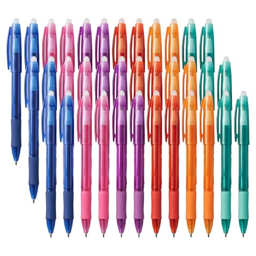 Bolígrafos de gel borrables coloreados VILMA, pack 36