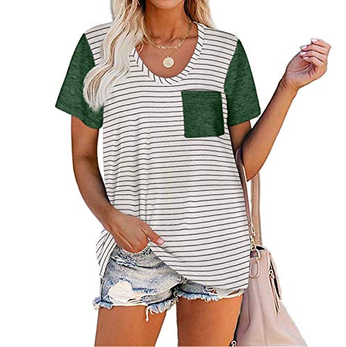 Womans Tops Short Sleeve Womens 4th of July Outfit Mindful Souls Boho Shirt Blouses for Baby Girl Gifts Tops Toys Workout Tank Tops for Women Tops and Blouses for Work Green XXL