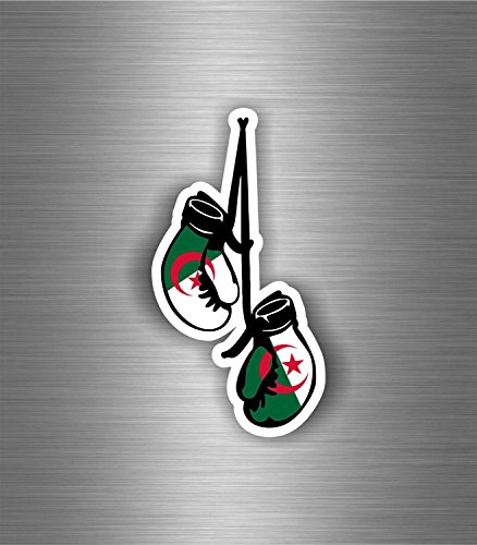 Akachafactory Autocollant Sticker Voiture Moto Gant de Boxe Drapeau JDM Algerie algerien