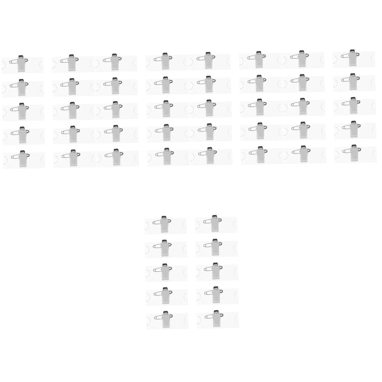 Operitacx 50pièces Porte-badge Acrylique Transparent Avec Clip Et Épingle Lot De Titres Identité Pour Événements Et Conférences