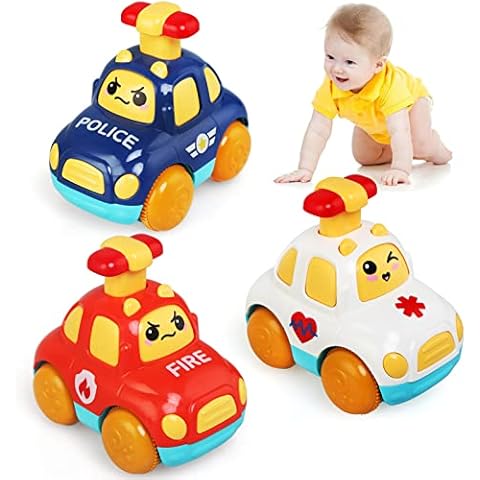 LEADSTAR Baby Toy Cars,Cartoon Wind up Cars for 1 Year Old Boy Gifts Press and Go Toddler Toy Cars for Toddlers 1-3 Baby Toys 12-18 Months Gifts for 1 2 3 Year Old Boys Girls Cover
