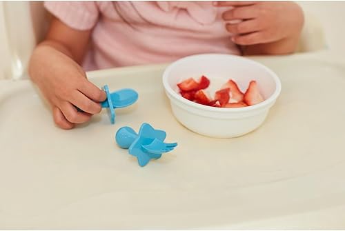 Miniatura 8 de Nooli Primeros utensilios de autoalimentación fabricados en Estados Unidos juego de cuchara y tenedor sin BPA para bebés y niños pequeños a partir