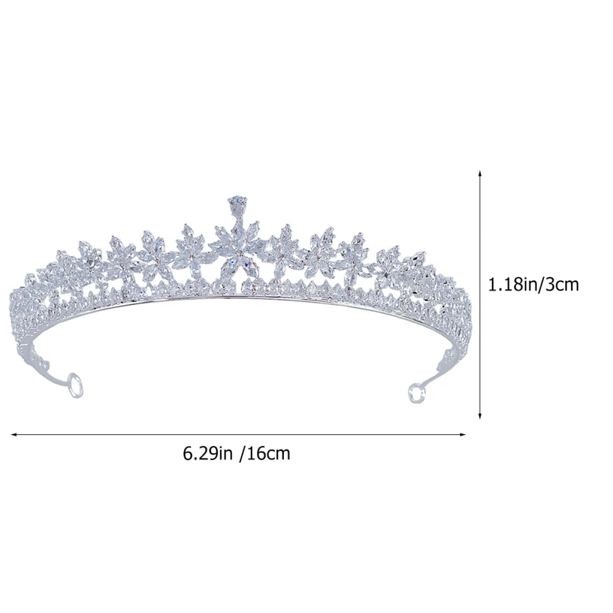 Mikinona Tiara De Para Novia Incrustaciones De Circonita Cúbica Tocado De Boda Para Mujer Para Ceremonia De Despedida De Soltera