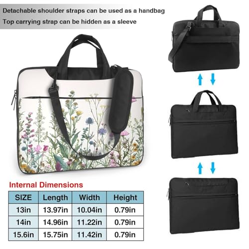 Funda para portátil Wildflower Florals Leaves 14 pulg miniatura 2