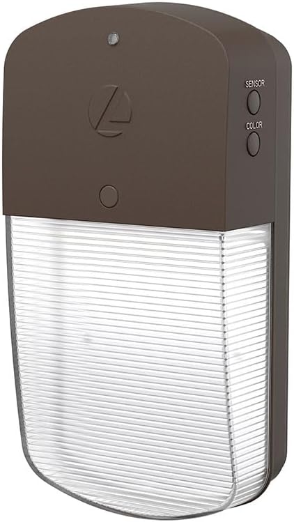 5.3" Mini LED Wall Pack Outdoor Light Fixture, Outdoor Wall Light with 3-Way Selectable CCT 3000K/4000K/5000K, Dusk to Dawn Photocell, 120V, Bronze