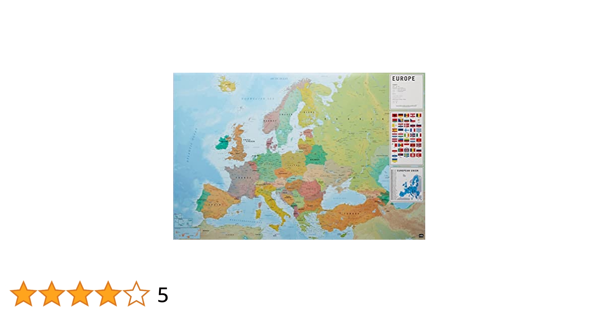 Amazon.co.jp: トライエックス ポスター ヨーロッパ地図 61×91.5