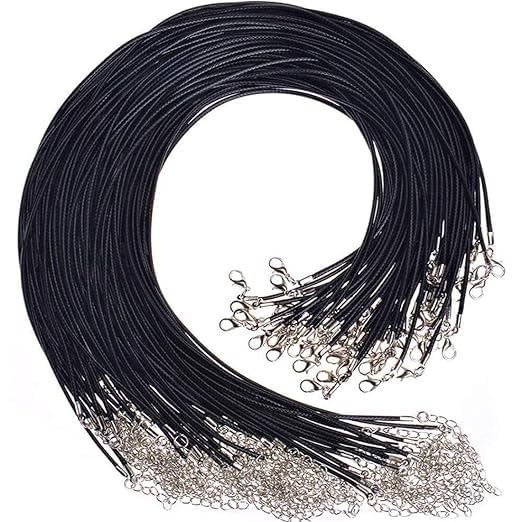 SATRA TRADERSNecklace Cord with Lobster Clasp | Size 2mm | 10pcs (Black)