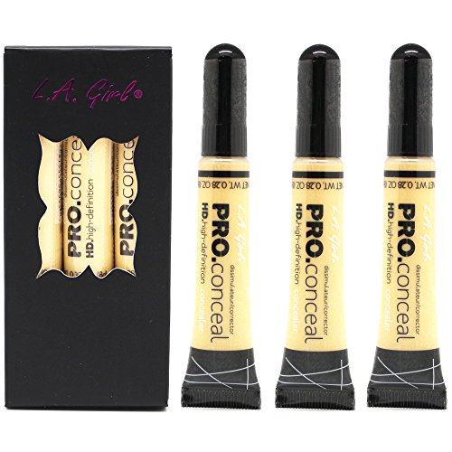 Image of L.A GIRL Pro Conceal HD. High Definition Concealer Natural Cream - Light Yellow, 0.25 oz GC995 - 6 Pieces Natural Finish