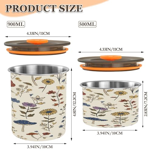Envase hermético de acero inoxidable 900ml Blueangle miniatura 2