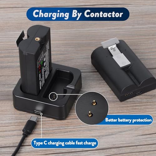 Image of YUELAN 4-Pack 6040mAh Replacement Ring Battery with Charger Station for Ring-Video Doorbell 2 /3 /4 /Plus /Pro, Spotlight Camera & Stick Up Cam Indooor & Outdoor (4-Pack)