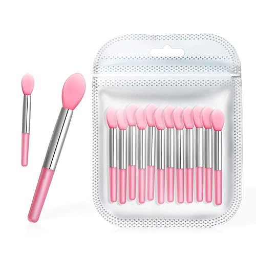 Miniatura 1 de Spove 12 brochas de silicona para labios brochas de maquillaje para cejas y lápiz labial aplicador juego de brochas de silicona varitas para bálsamo