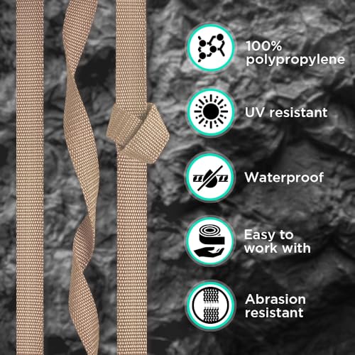 Image of TECEUM 3 /4 inch & 5 /8 inch & 1 inch & 1.5 inch & 2 inch Webbing - 10 25 50 Yards - 40+ Colors - Heavy Duty 1 Inch 1.5 Inch 2 Inch Backpack Straps - Webbing for Outdoors Indoors Crafting DIY