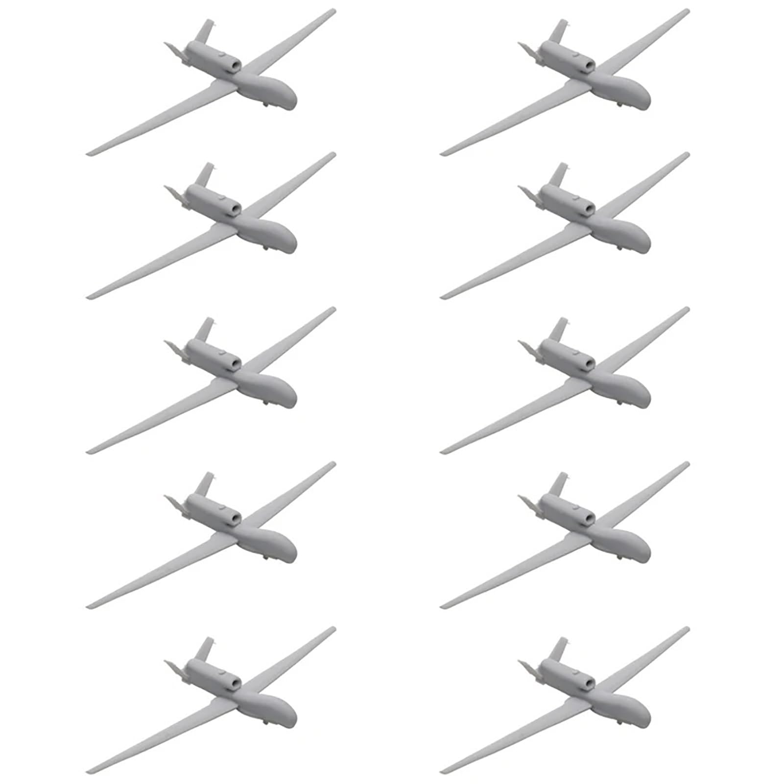 AGSDGAWD10PCS DIY Model Global Hawk RQ-4A UAV 1/2000 1/700 1/400 1/350 Scale Simulation Reconnaissance Aircraft Resin Unmanned Spy Plane Military Model(1/700 (50mm))