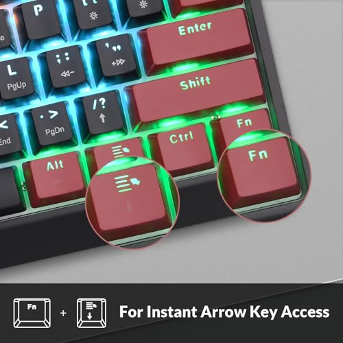 Teclado mecánico gamer Rii RK806 60% USB-C miniatura 6