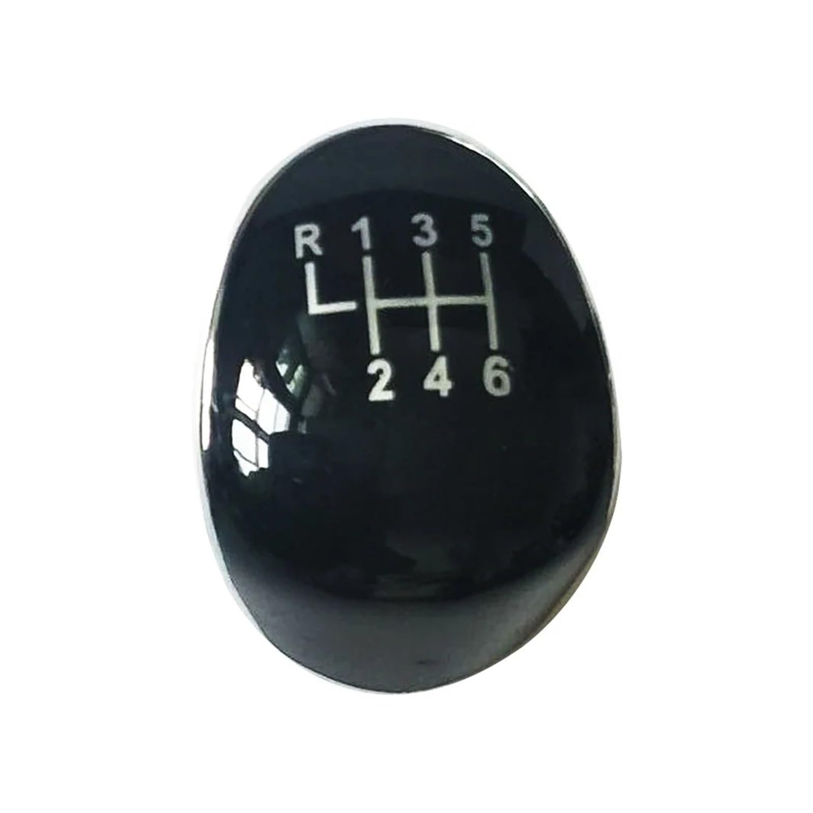 LinQianBhD Car Gear Shift Knob for Focus for MK2 for MK3 for Fiesta for MK7 Car Gear Shift Knob Cap Cover Emblem 5/6Speed(6 Speed Black)