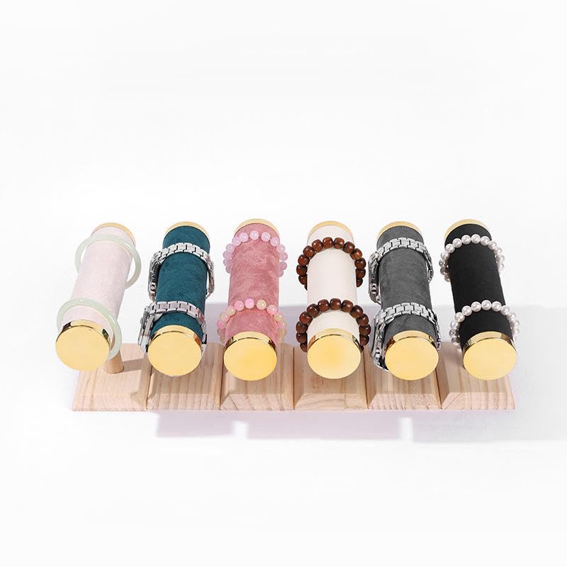 Image of Jewelry Storage Display Stand for Bangles Bracelets Watches (1 Roll T Pink W)
