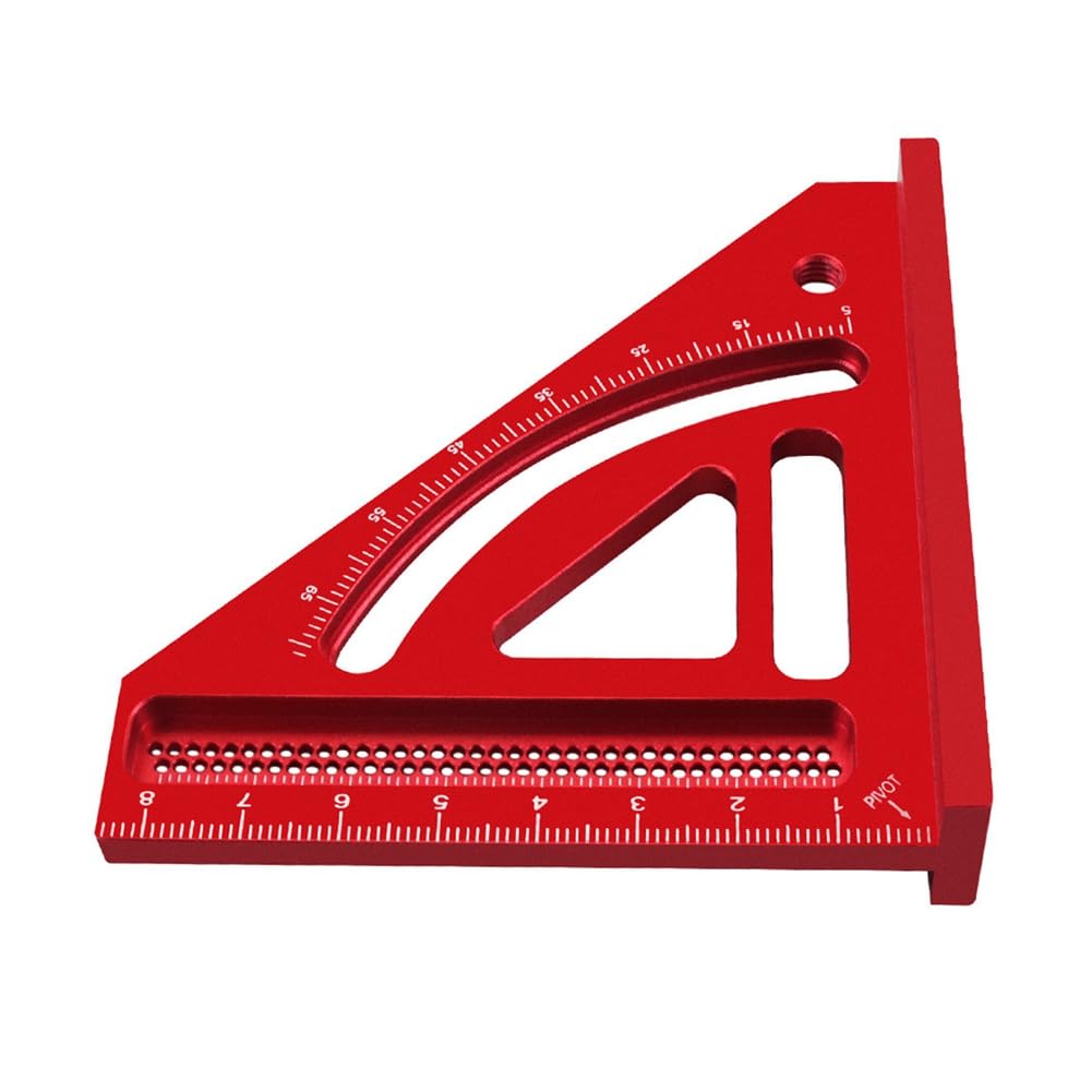 Littimoon Multi Angle Measuring Ruler,Woodworking Square Protractor,Aluminum Miter Triangle Ruler, Layout Measuring Tool