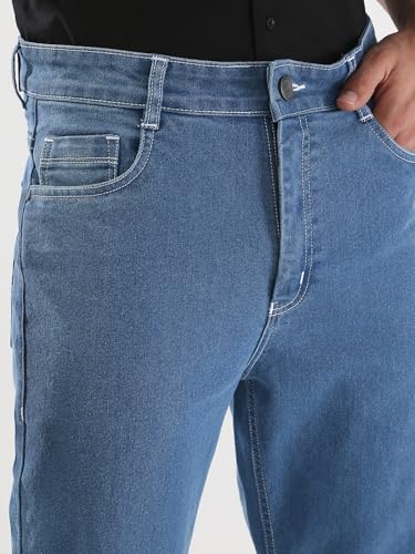 Image of Urbano Fashion Men's Straight Fit Washed Jeans Stretchable