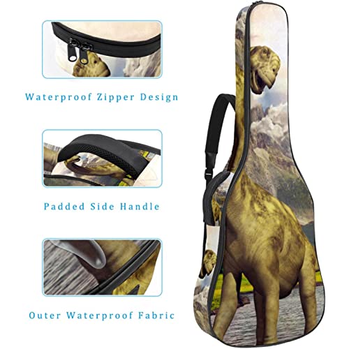 Housse imperméable pour guitare acoustique avec double bandoulière et poche de train à vapeur Locomotive Old… - Les Beatles, Paul McCartney, John Lennon, RIngo Starr, George Harrison Housse imperméable pour guitare acoustique avec double bandoulière et poche de train à vapeur Locomotive Old… – Image 5
