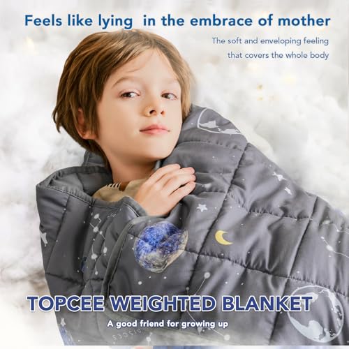 Topcee Weighted Blanket (3 lbs, 36" x 48") Cooling Throw Heavy Blanket for Sleeping Apply to 20-40 lbs, Soft Thick Breathable Blanket with Glass Bead, Easy Care