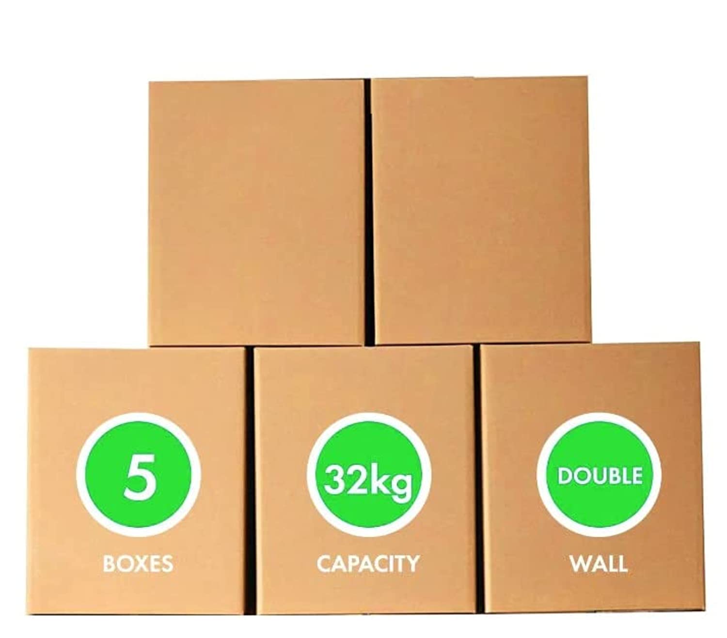 KidslandHonelevo Carton box, Cardboard, for moving shipping and packing Double Wall 100% Recyclable Corrugated Cardboard Moving Boxes (45x45x70cm) (5)