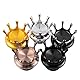 APEBAZY Motorrad Tankdeckel CNC Crown Ölkappen für Sportster XL1200 883 48 Softail Dyna FXD FLST Road King1996-2021 Schwarz-Silber