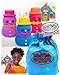 Schylling Nee Doh Squishmas Groovy The Glowman....Crunchy, Squishy, Squeezy, Stretchy, Stress Fidget, Blue, Purple & Pink Complete Gift Set Bundle with Storage Bag - 3 Pack
