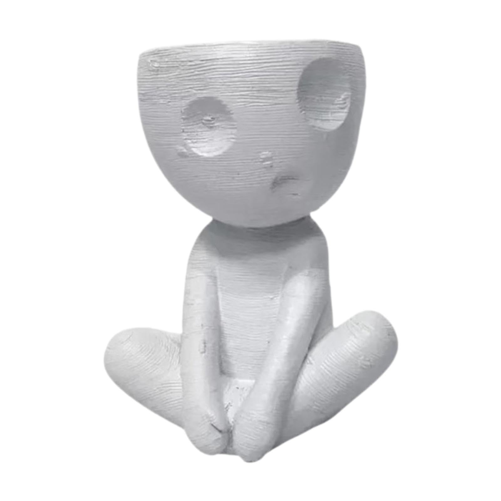 Head Planter Flower Vase Garden Office Succulent Pot Abstract Face Plant Pot-image-3