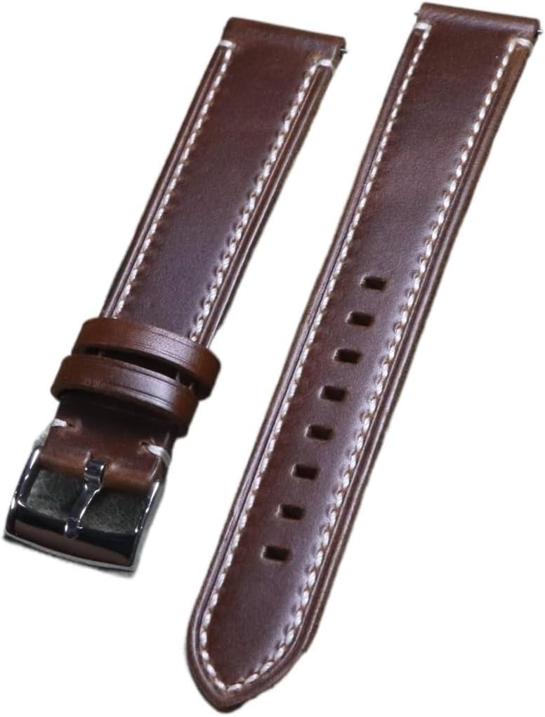 yingyingjia 20 22mm Large Size Lengthen Strap Genuine Leather Big Hand Watch Bracelet Cowhide Long Watchband Man Watch Belt