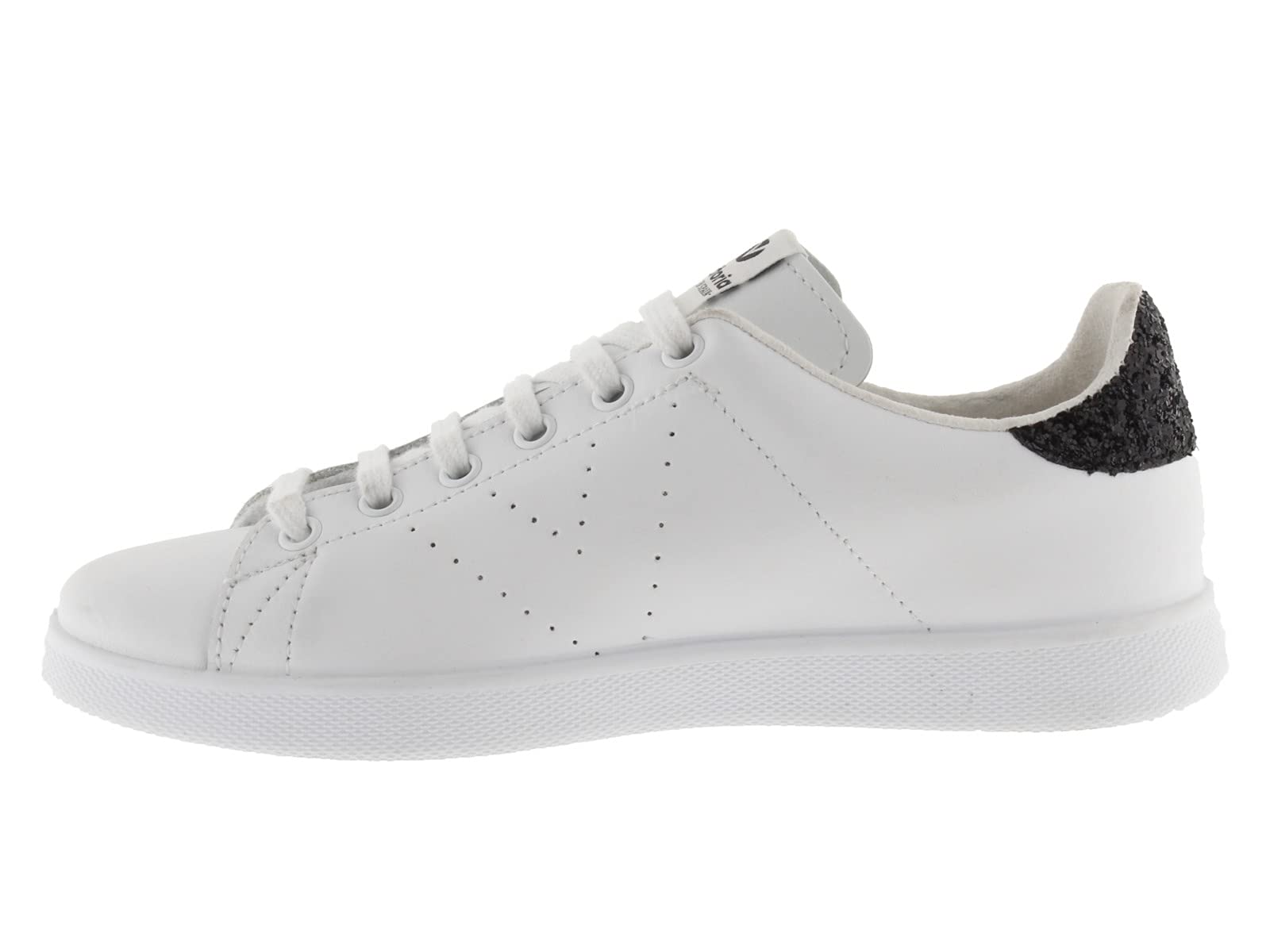 victoria Zapatillas Tenis 1125104 | Piel & Pieza Trasera Glitter & Logotipo Perforado para Niña