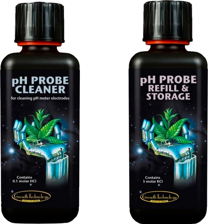 Kit de Limpieza y Almacenamiento Medidores de PH Growth Technology 300ml + 300ml