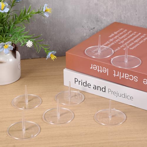 Image of 20 Pcs Crochet Doll Stand, Acrylic Display Base for Emotional Support Pickle, Knitted Doll Holder, Toy Showcase Holder, Home Collectible Display (Round)