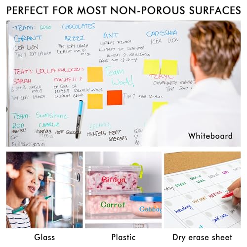Image of Shuttle Art Dry Erase Markers, 32 Pack 16 Colors Magnetic Whiteboard Markers with Erase, Fine Point Dry Erase Markers Perfect For Writing on Whiteboards,Mirrors for School Office Home
