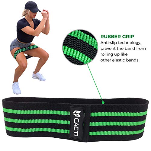 Cacti Resistance Bands For Legs And Butt Set - Fabric Booty Band, Workout Band With Handles, 2 Exercise Resistance Bands, 2 Ankle Straps, Door Anchor, 2 Core Sliders, Gym Carry Bag, Workout Guide #TOP1