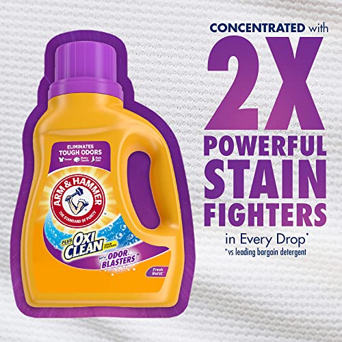 Image of Arm & Hammer Plus OxiClean Odor Blasters Fresh Burst, 75 Loads Liquid Laundry Detergent, 118.1 Fl oz