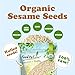 Food to Live Organic Hulled Sesame Seeds, 1 Pound – Whole Raw White Sesame Seeds, Non-GMO, Kosher, Vegan, Unroasted, Bulk. High in Iron, and Calcium. Perfect for Tahini Paste, Stir-fries, and Salads.