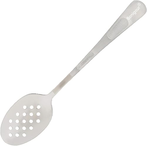 Bonigour 7 78" tazón perforado, cuchara de galjanoplastia culinaria del acero inoxidable 18-8