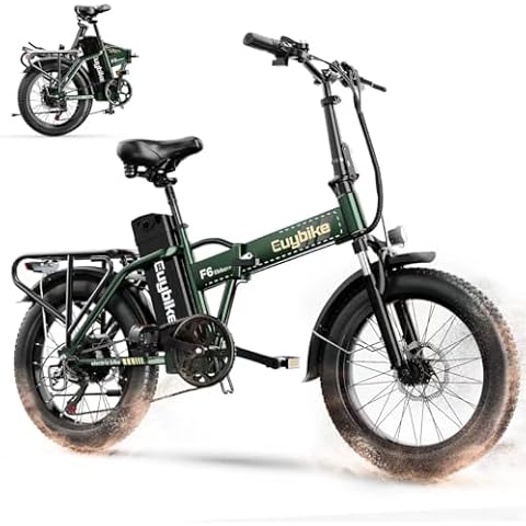 Folding Electric Bike for Adults, 1000W Motor(1500W Peak),30MPH, 60Mile,48V 20AH Battery,20" Fat Tire Foldable Electric Bicycle,Commuter Beach Snow E-Bikes,7-Speed SquareGreen Cover