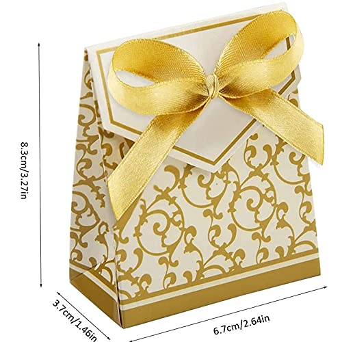 50 stks Gouden Papieren Snoep Dozen, doosje cadeaubox gastgeschenk kartonnen doos snoep doppen doosje, tafeldecoratie… - Image 3
