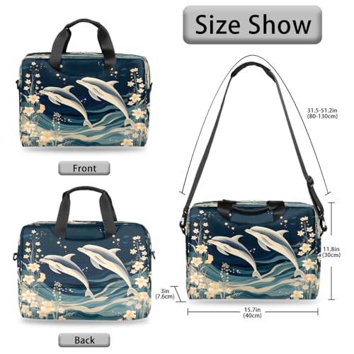 Maletín para laptop de 15.6 pulgadas Flowr Dolphin miniatura 6