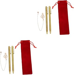 SOLUSTRE 2 Sets Brass Compass Rotary Tool dowsing rods Copper Brass dowsing rods Paranormal dowsing Pendulum