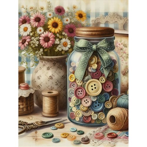 Kits de punto de cruz estampados Fiorky, hilo de algodón ecológico bordado completo, Kit de punto de cruz con mapa del mundo impreso de 11CT