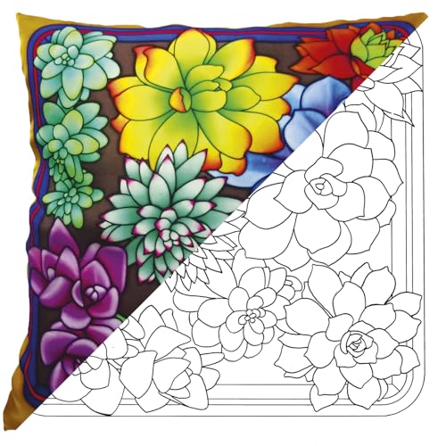 Activité créative originale avec le coussin en soie à peindre