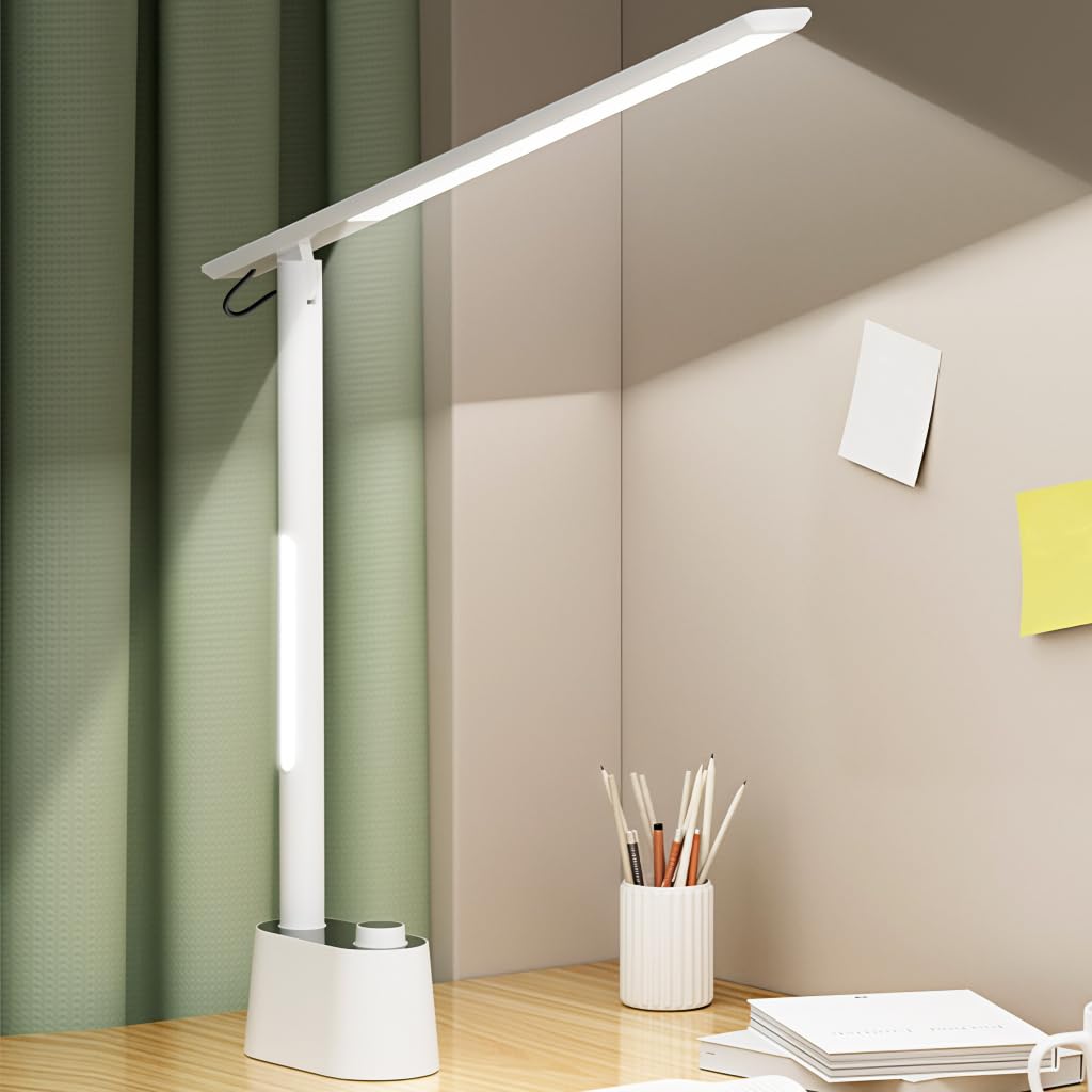 ELEPHANTBOAT® Table Lamp for Study Room 3-Color LED Eye Friendly Study Table Lamp with Side Night Light USB Rechargeable LED Light 2400mAh Battery Desk Lamps-image-37