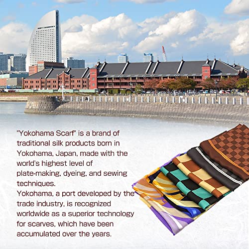 Yokohama Japanese Silk Scarf for Women – Perfect for Spring, Fall & Winter3