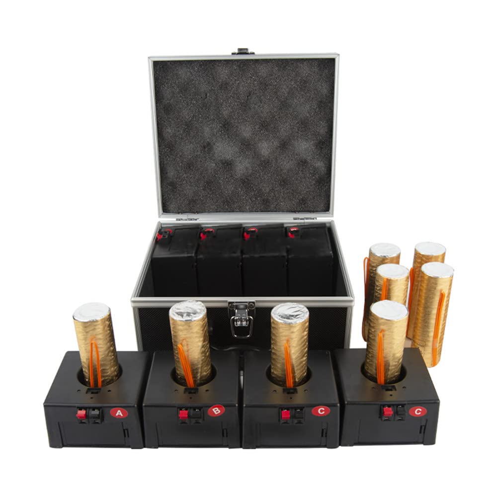 Macchina Per Fuochi D'Artificio A Freddo,Mini Macchina Per Fuochi D'Artificio A Freddo, Pirotecnica A Distanza Senza Fili Ricevitori 8/12 Sistema Di Fontana Per Attrezzature Da Palcoscenico,12Cues