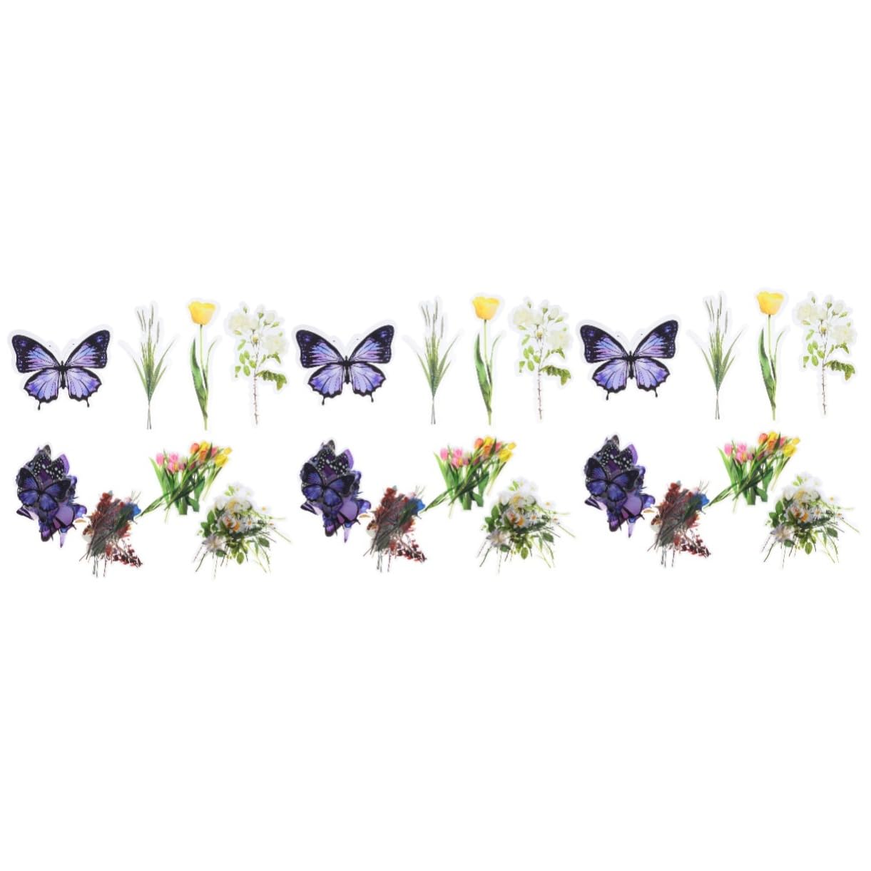 SHINEOFI 3 Pezzi 4 Adesivi Per Manuali Adesivi Retrò Per Piante E Fiori Impermeabili Per Animali Domestici Carini Per Album Estetici Per Fiori