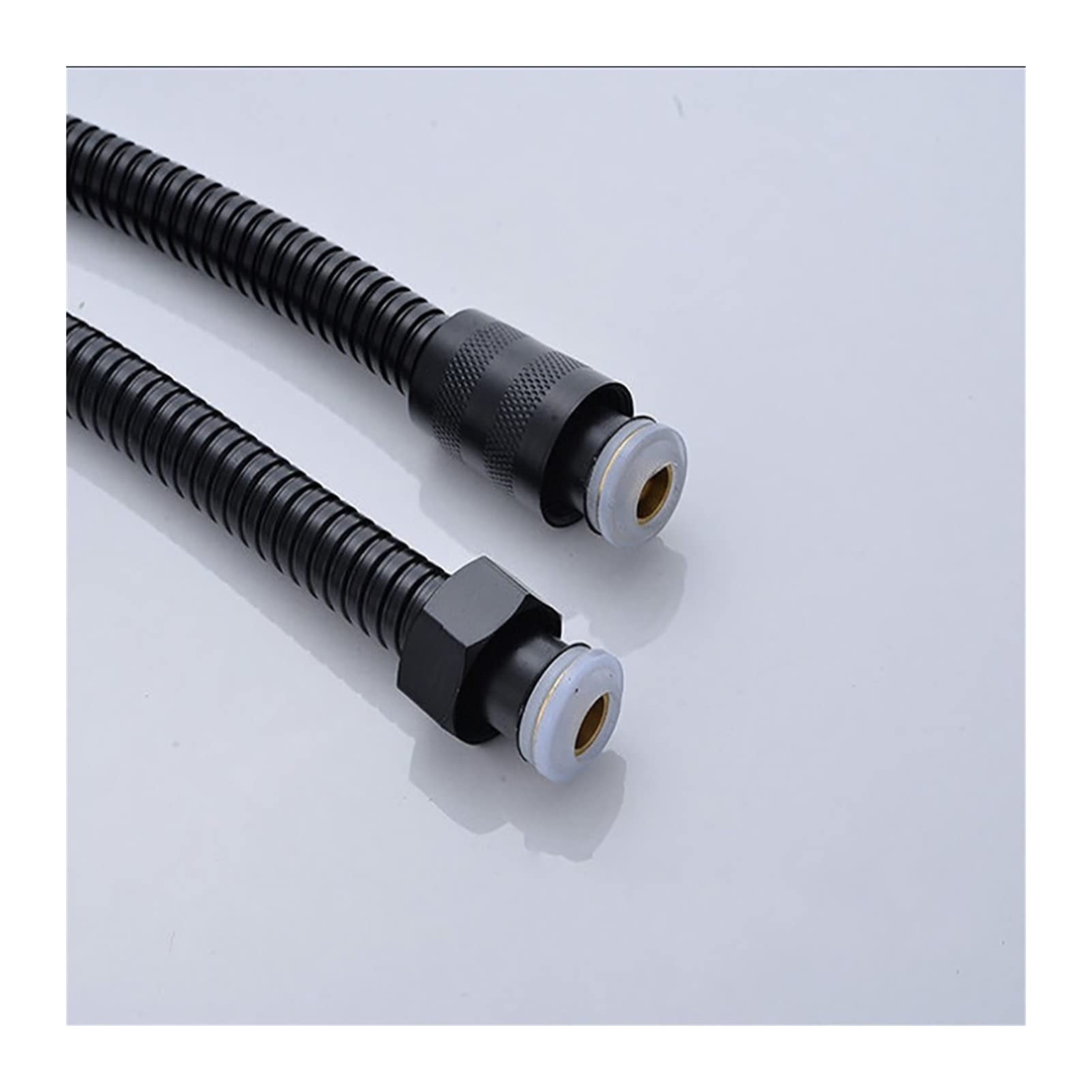 Tuyaux de plomberie, tuyau de chauffe-eau, tuyau de douche flexible, 1,5/2,0 m, double verrouillage, raccords de tuyaux noirs mats 304, tube de douche de bain antidéflagrant, tuyau de douche flexible